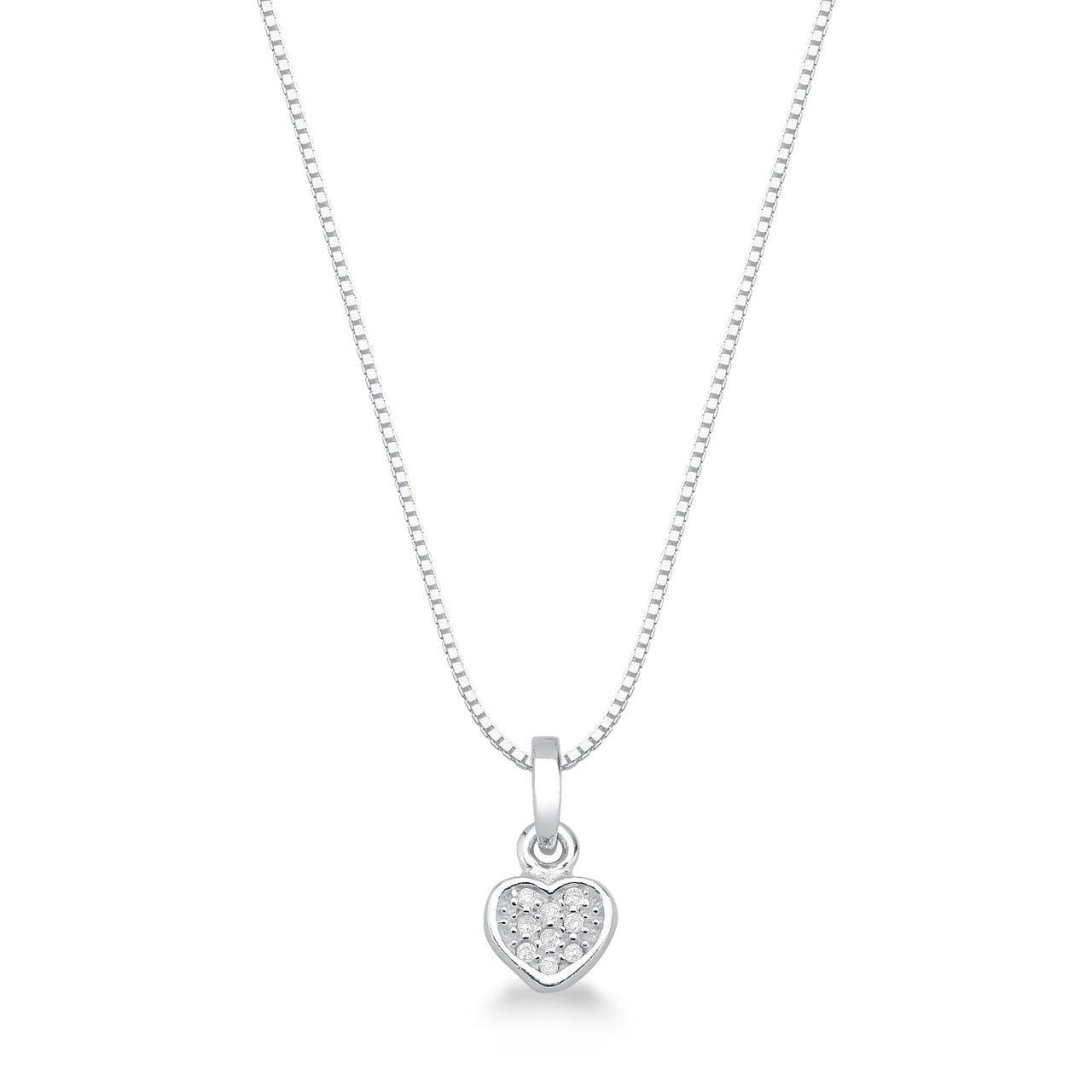 COLAR DE PRATA 925 40 CM MINI CORAÇÃO