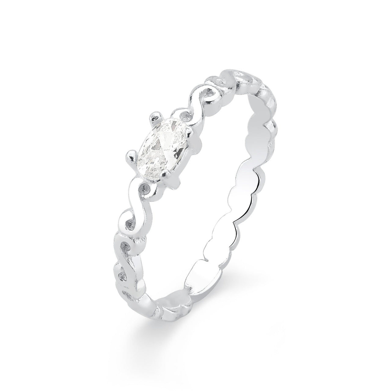 ANEL DE PRATA INFINITO COM ZIRCONIA