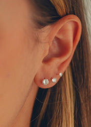 BRINCO TRIO DE PRATA COM ZIRCONIAS CRISTAIS