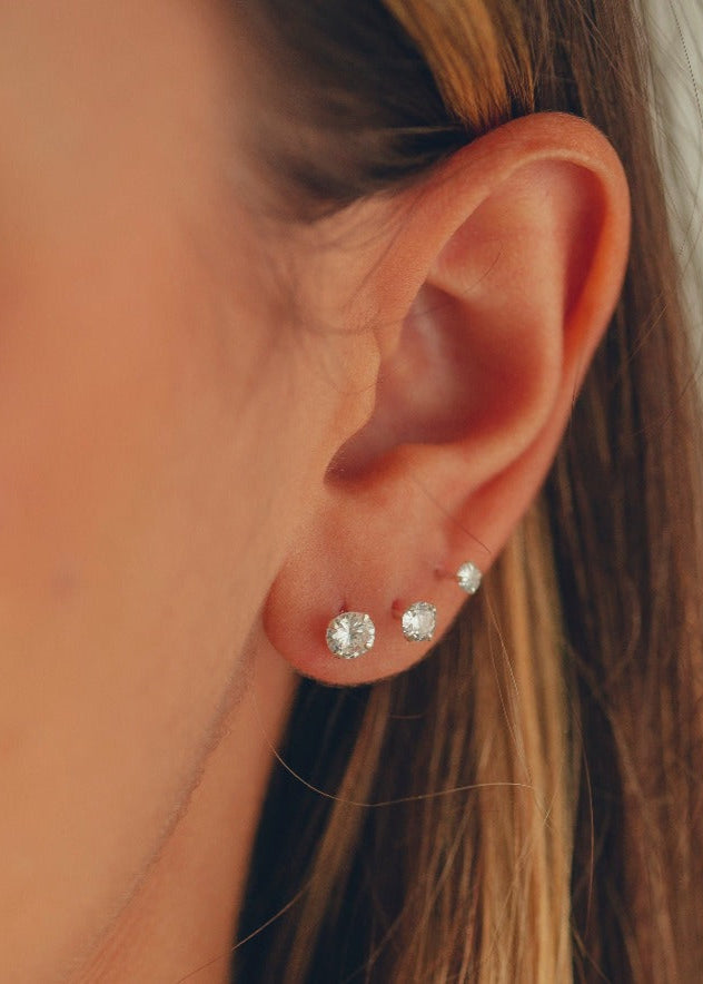 BRINCO TRIO DE PRATA COM ZIRCONIAS CRISTAIS